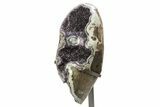 Sparkly Amethyst Geode With Metal Stand - Uruguay #257636-2